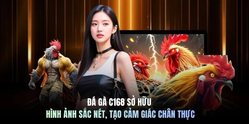 Đá Gà C168 5 Đá gà C168 sở hữu hình ảnh sắc nét, tạo cảm giác chân thực
